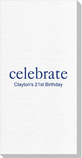 Big Word Celebrate Luxury DeVille Guest Towels
